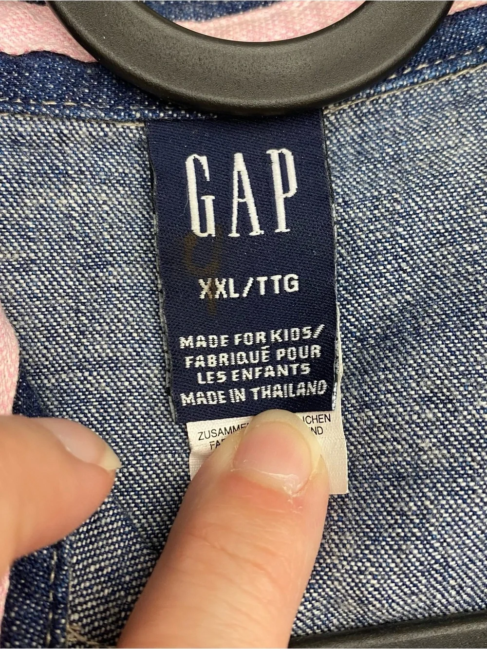 Vintage Gap Kids Denim Shirt Dress Girls XXL 14/16 Striped Belt Y2K